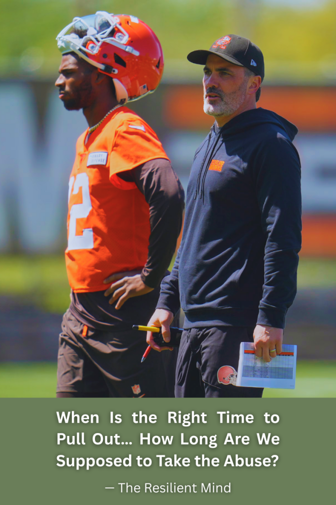 Cleveland Browns players during rookie camp drills, showing focus, intensity, and the mental grind of professional football.